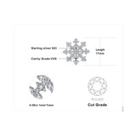 Snowflake Spinel Silver Earrings - IDiamond