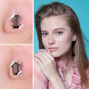 Square Quartz Silver Earrings - IDiamond