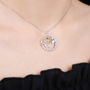 Sunflower Citrine Silver Pendant - IDiamond