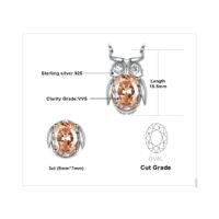 Owl Cubic Zirconia Silver Necklace - IDiamond
