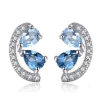 Drop Topaz Silver Earrings - IDiamond