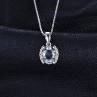 Oval Amethyst Silver Pendant - IDiamond