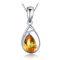 Drop Sapphire Silver Pendant - IDiamond