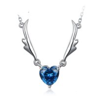 Heart Cubic Zirconia Silver Necklace - IDiamond
