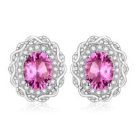 Oval Topaz Silver Earrings - IDiamond