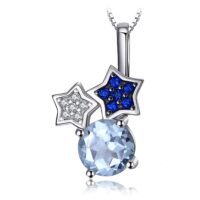 Stars Topaz Spinel Silver Pendant - IDiamond
