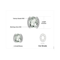 Oval Amethyst Silver Earrings - IDiamond