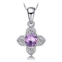 Сross Amethyst Silver Pendant - IDiamond