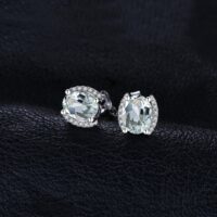 Oval Amethyst Silver Earrings - IDiamond