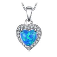 Heart Opal Silver Pendant - IDiamond
