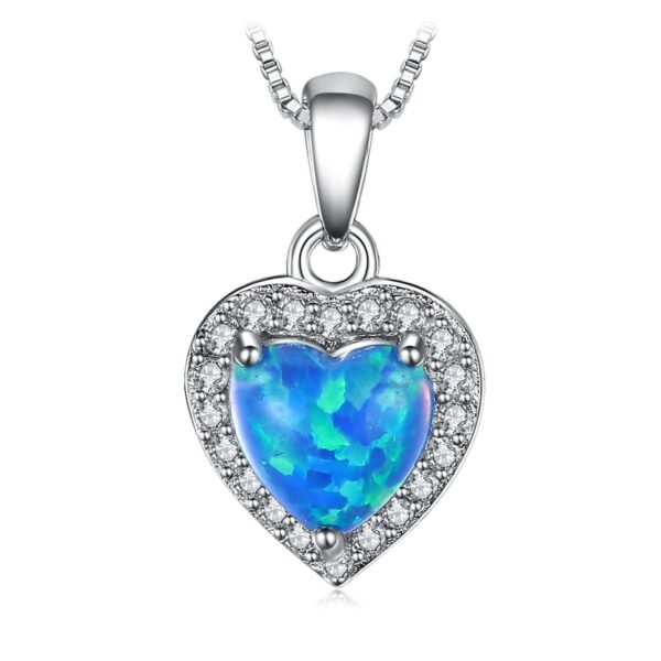 Heart Opal Silver Pendant - IDiamond