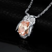 Owl Cubic Zirconia Silver Necklace - IDiamond