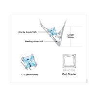 Geometric Cubic Zirconia Spinel Silver Necklace - IDiamond