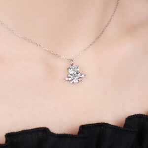 Bow Heart Amethyst Silver Pendant - IDiamond