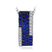 Rectangle Spinel Silver Pendant - IDiamond