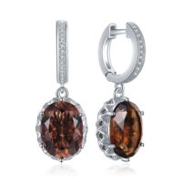 Oval Quartz Silver Earrings - IDiamond