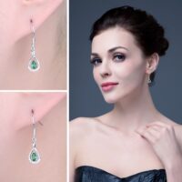 Drop Emerald Silver Earring - IDiamond