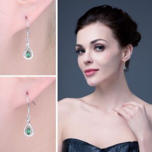Drop Emerald Silver Earring - IDiamond