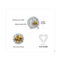 Sunflower Citrine Silver Earrings - IDiamond