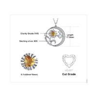 Sunflower Citrine Silver Pendant - IDiamond