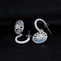 Sunrise Sea Cubic Zirconia Silver Earrings - IDiamond
