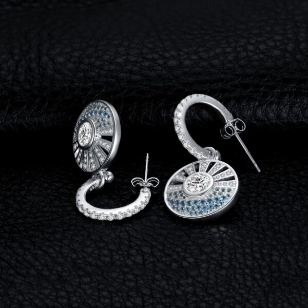 Sunrise Sea Cubic Zirconia Silver Earrings - IDiamond