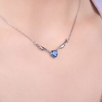 Heart Cubic Zirconia Silver Necklace - IDiamond