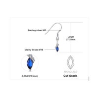 Drop Spinel Silver Earrings - IDiamond