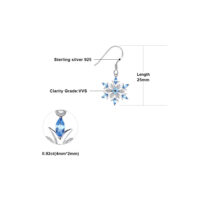 Snowflake Topaz Silver Earrings - IDiamond